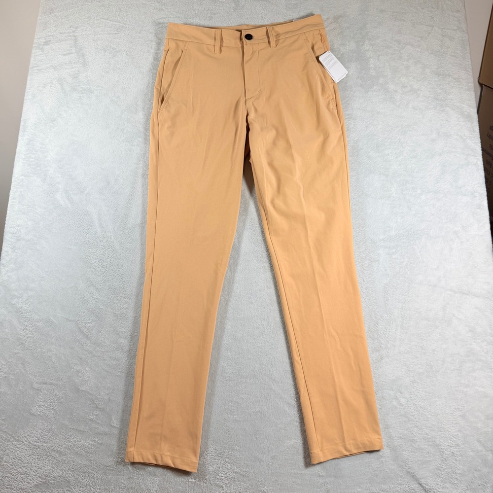 Reebok Mens 5 Pocket Pant Tan Size 30x32 Tapered Leg Stretch Chino NWT